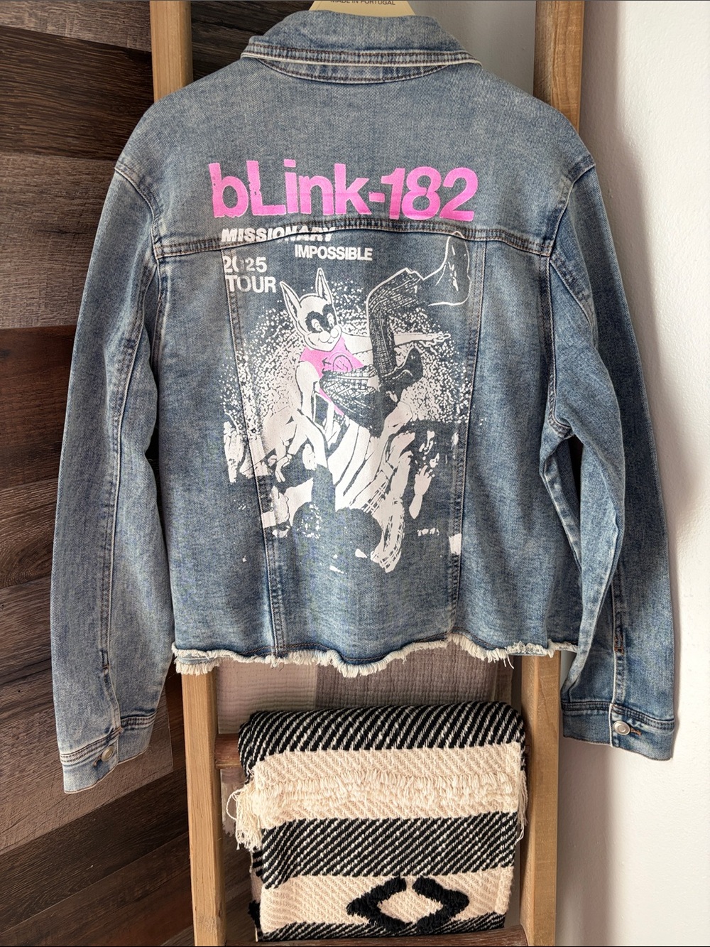 🆕 Blink-182 Crop Denim Jacket